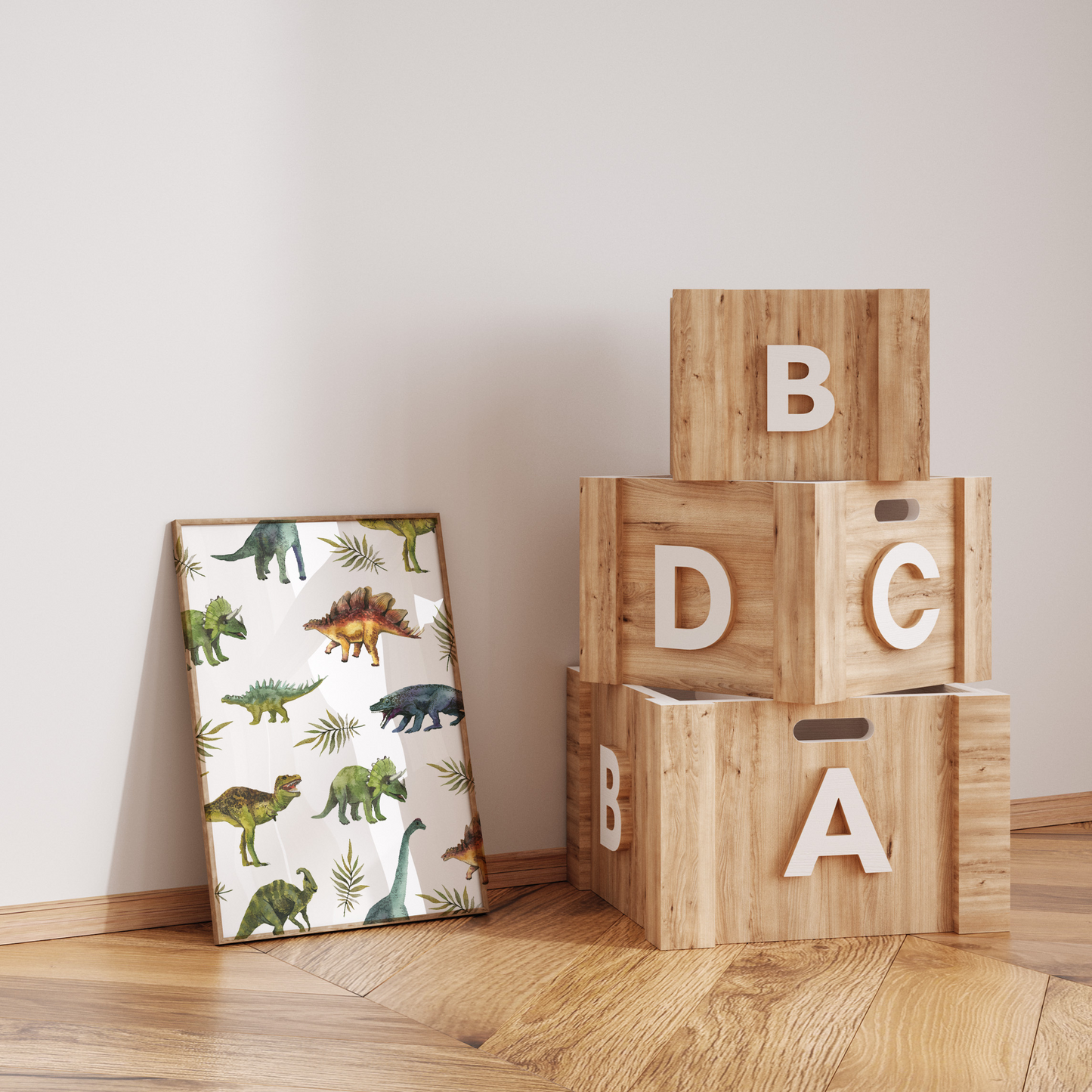 Kinderzimmerposter | 3er Set A4 | Dino Poster