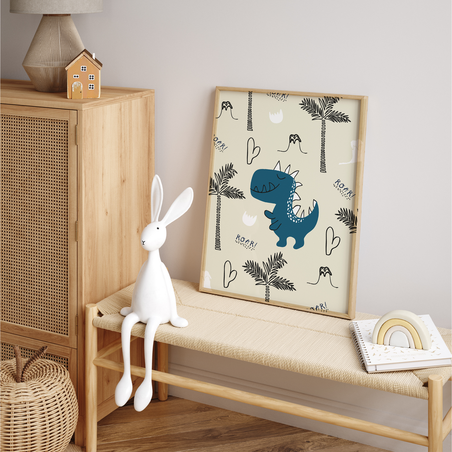 Kinderzimmerposter | 3er Set A4 | Dino Poster