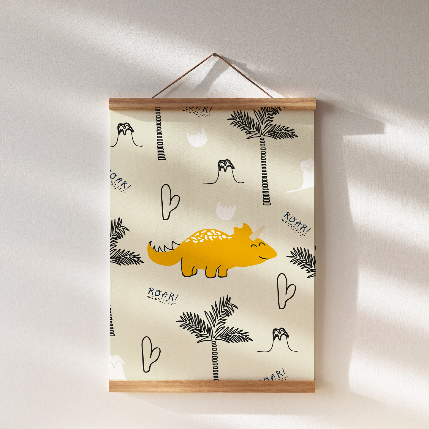 Kinderzimmerposter | 3er Set A4 | Dino Poster
