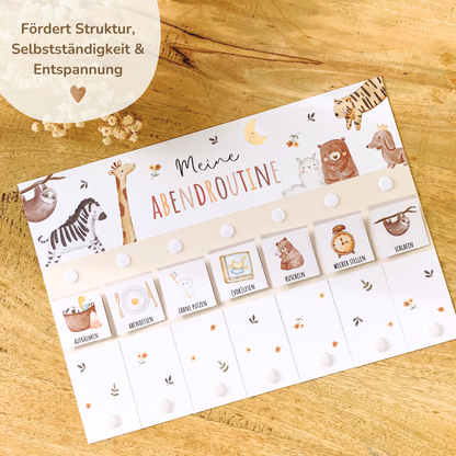 Morgen- & Abendroutine für Kinder | zum sofort Ausdrucken | Boho