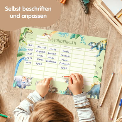 Stundenplan für Kinder | zum Ausdrucken | Dinos