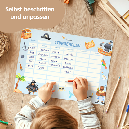 Stundenplan für Kinder | zum Ausdrucken | Piraten