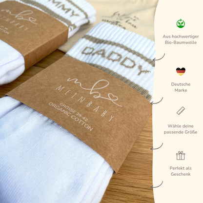 Stylische Retro-Socken Mommy & Mini Set Beige