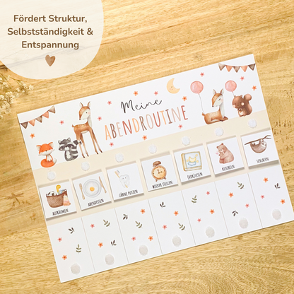 Morgen- & Abendroutine für Kinder | zum sofort Ausdrucken | Süße Tiere