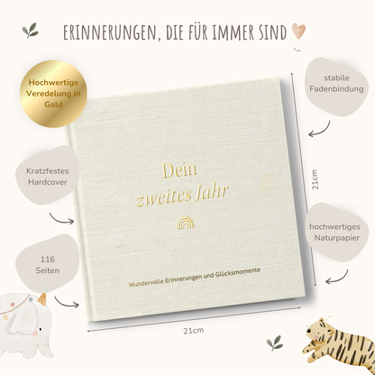 Babyalbum Dein zweites Jahr | Leinen