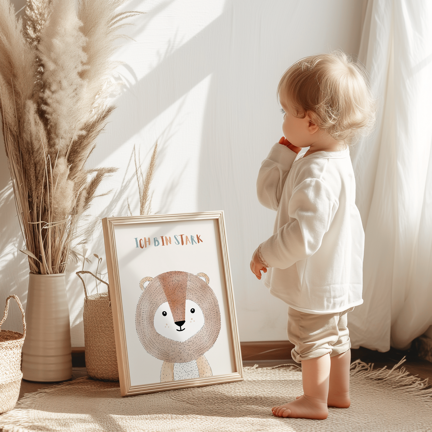Kinderzimmerposter | 4er Set A4 | Vier Freunde Affirmation
