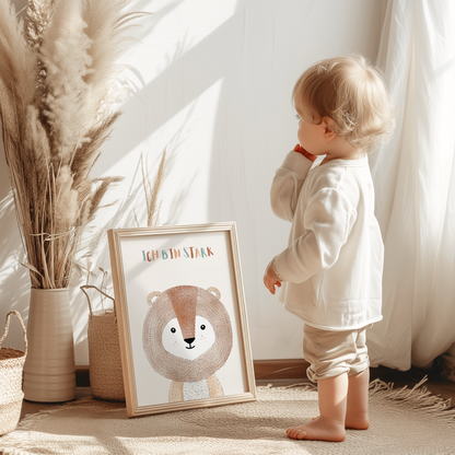 Kinderzimmerposter | 4er Set A4 | Vier Freunde Affirmation