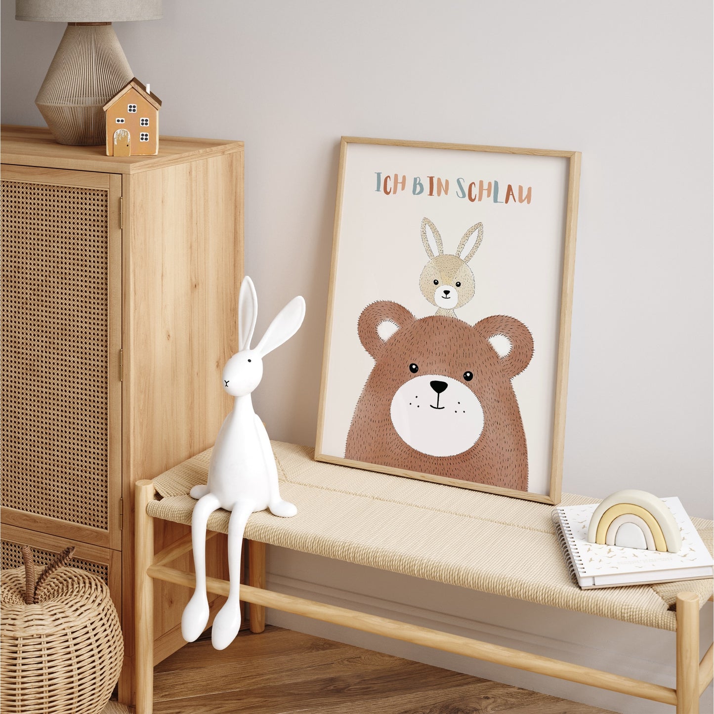 Kinderzimmerposter | 4er Set A4 | Vier Freunde Affirmation