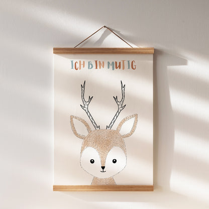Kinderzimmerposter | 4er Set A4 | Vier Freunde Affirmation