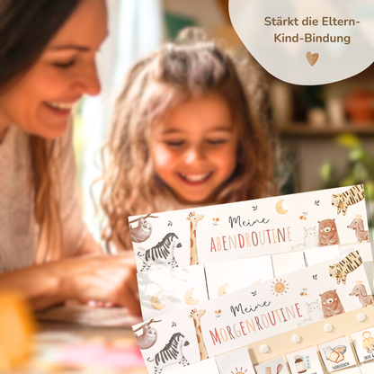 Morgen- & Abendroutine für Kinder | zum sofort Ausdrucken | Boho
