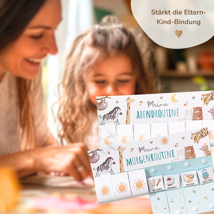 Morgen- & Abendroutine für Kinder | zum sofort Ausdrucken | Boho
