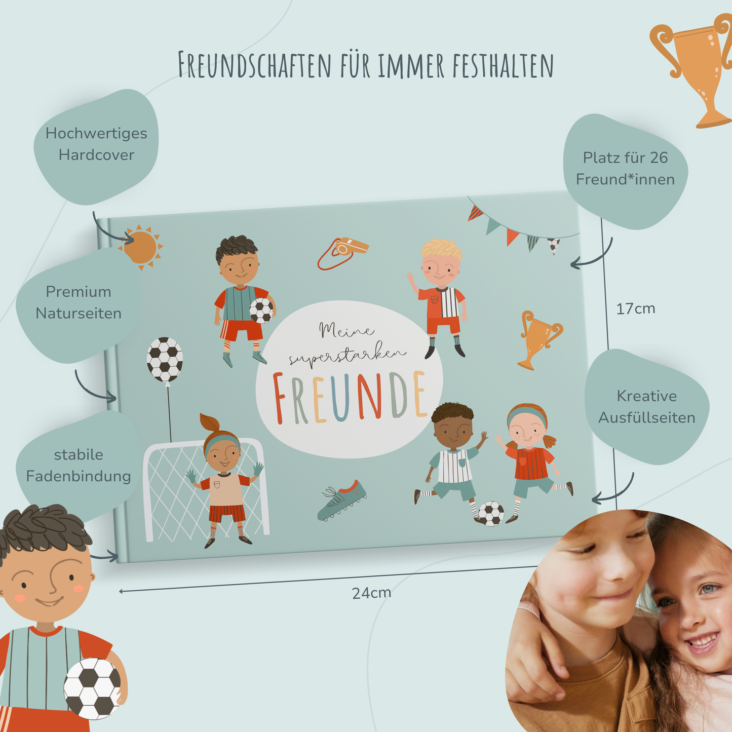 Freundebuch für Kinder | Fußball