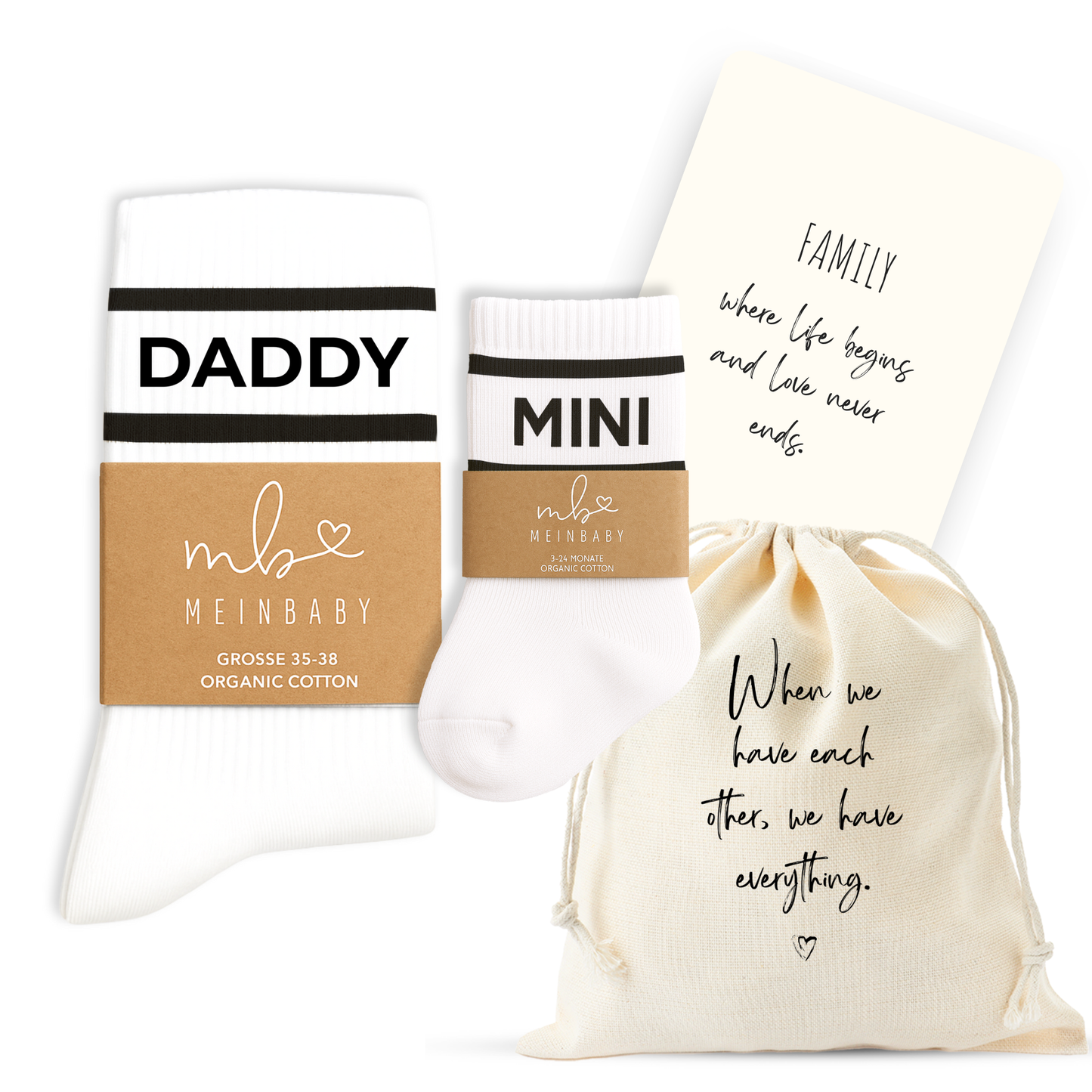 Stylische Retro-Socken Daddy & Mini Set