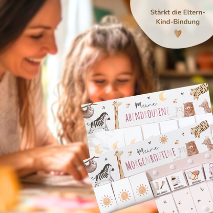 Morgen- & Abendroutine für Kinder | zum sofort Ausdrucken | Boho
