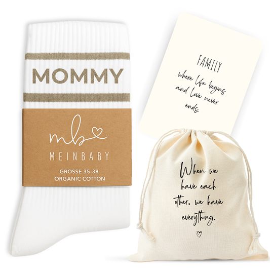 Retro-Socken Mommy Beige