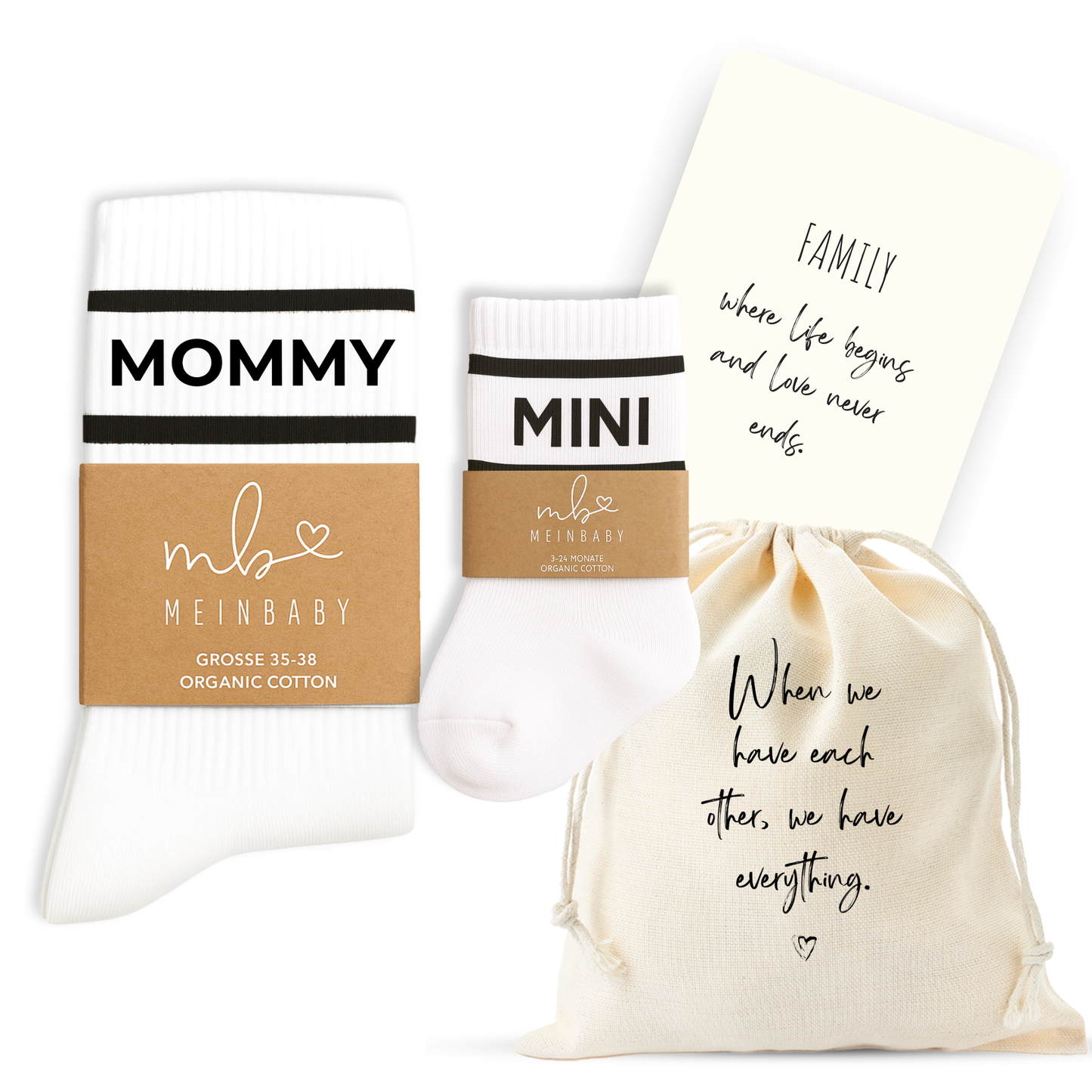 Stylische Retro-Socken Mommy & Mini Set