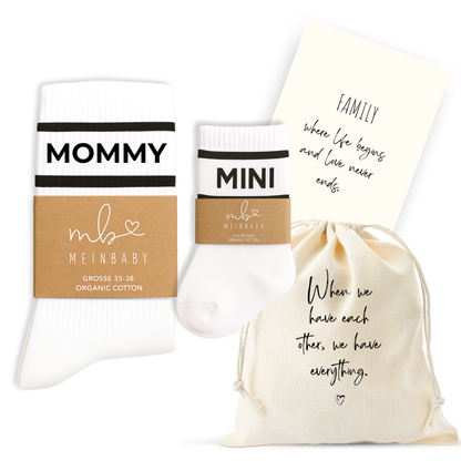 Stylische Retro-Socken Mommy & Mini Set
