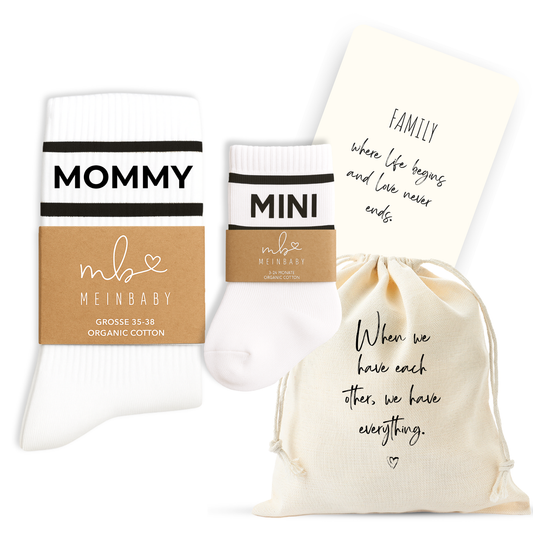 Stylische Retro-Socken Mommy & Mini Set