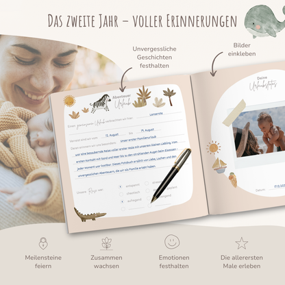 Babyalbum Dein zweites Jahr | Leinen