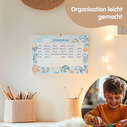 Stundenplan für Kinder | zum Ausdrucken | Unterwasserwelt