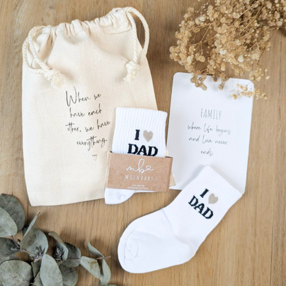 Babysocken-Set inkl. Karte & Baumwollsäckchen