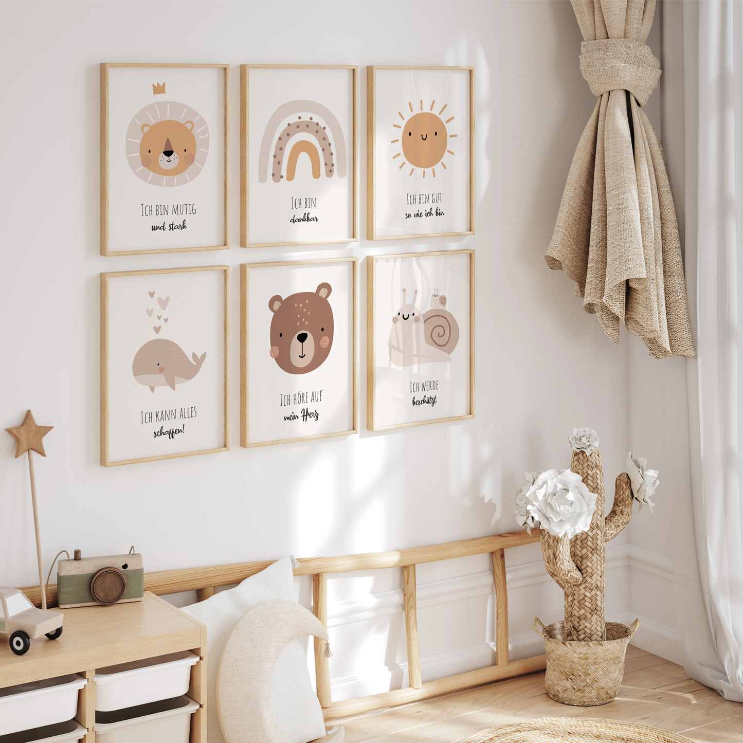 Kinderzimmerposter | 6er Set A4 | Affirmations Poster