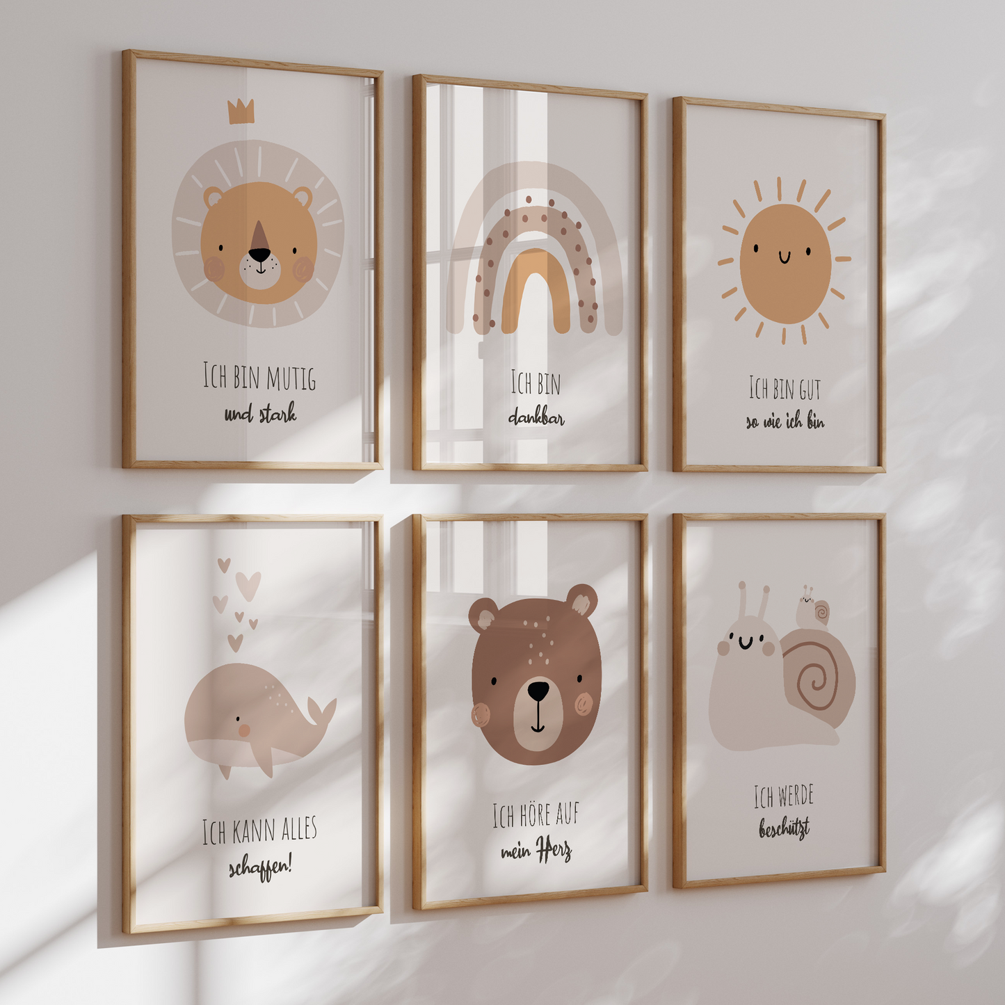 Kinderzimmerposter | 6er Set A4 | Affirmations Poster