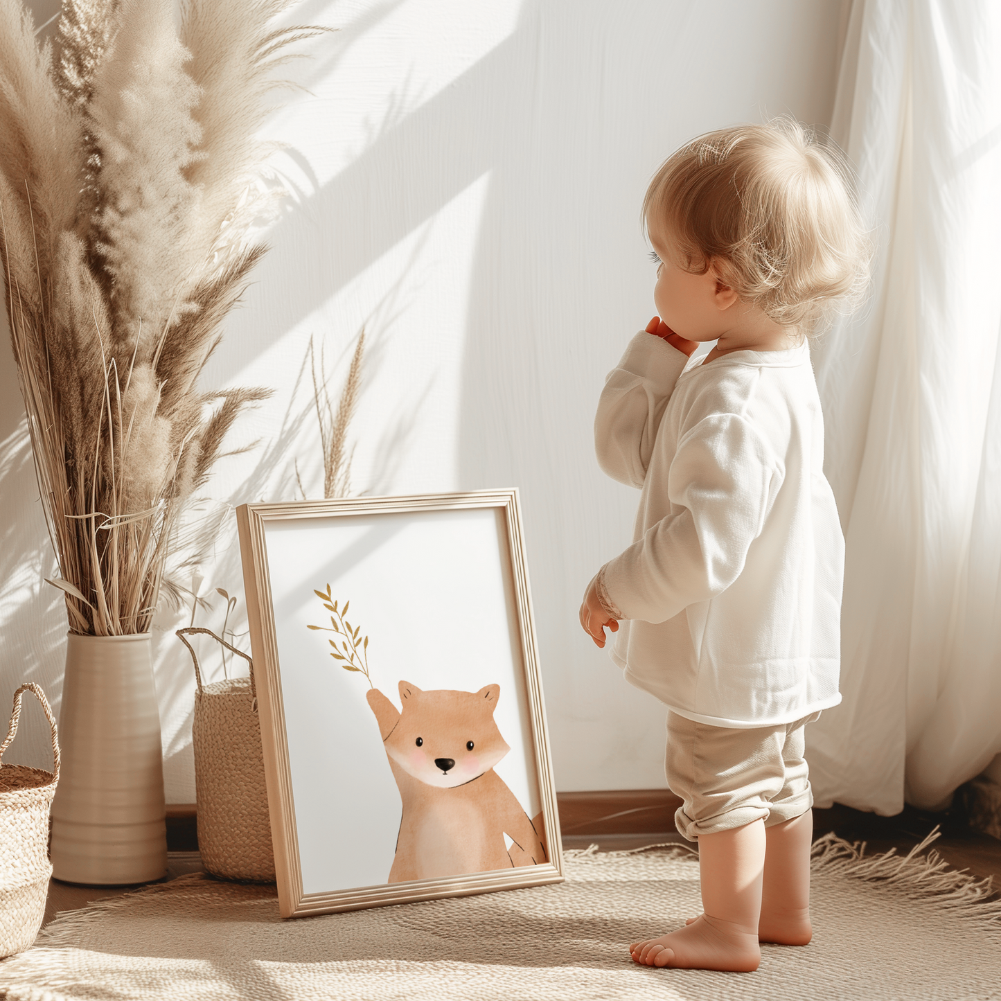 Kinderzimmerposter | 6er Set A4 | Faultier & Freunde