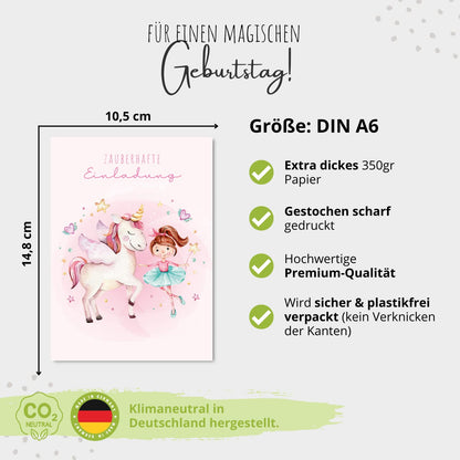 Einladungskarten_Kindergeburtstag_Einhorn_Fee