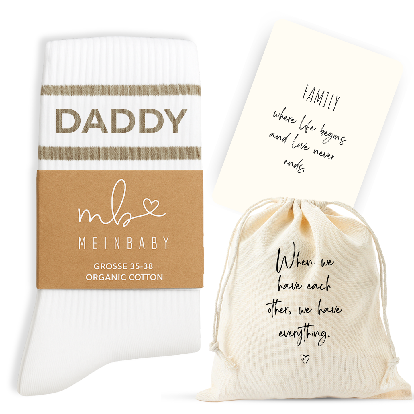Retro-Socken Daddy Beige