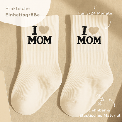 Geschenk zur Geburt Baby  – Babysocken Set inkl. Karte & Baumwollsäckchen