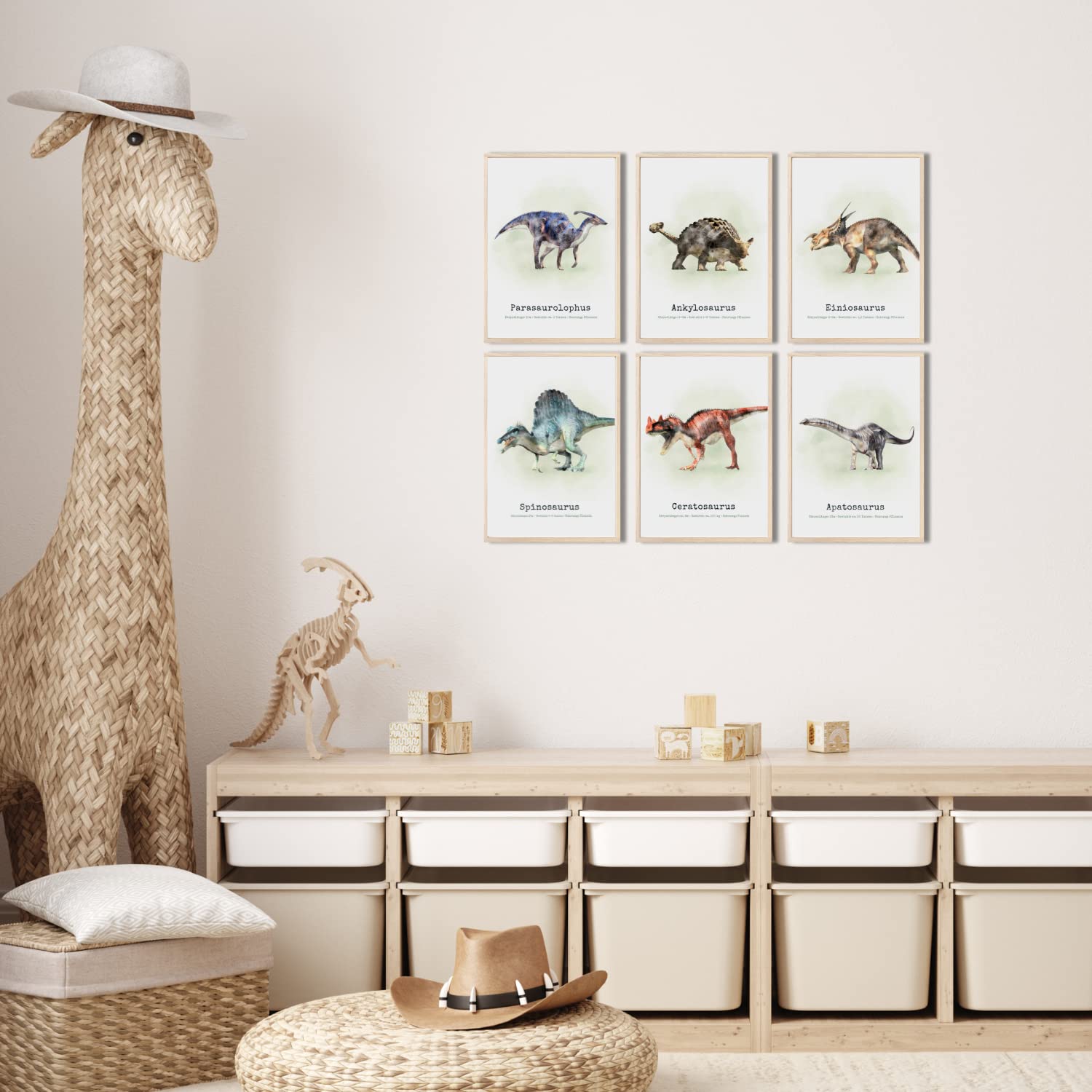 Kinderzimmerposter_Dinosaurier_6er_Set_doppelseitig