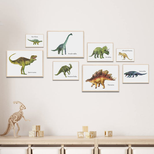 Kinderzimmerposter_Dino_A4_A6_A5_8er_Set