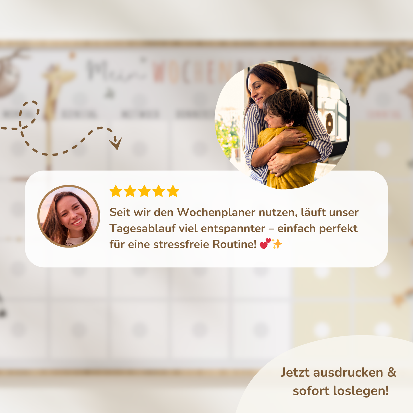 Wochenplan für Kinder | Montessori | zum Ausdrucken | Boho