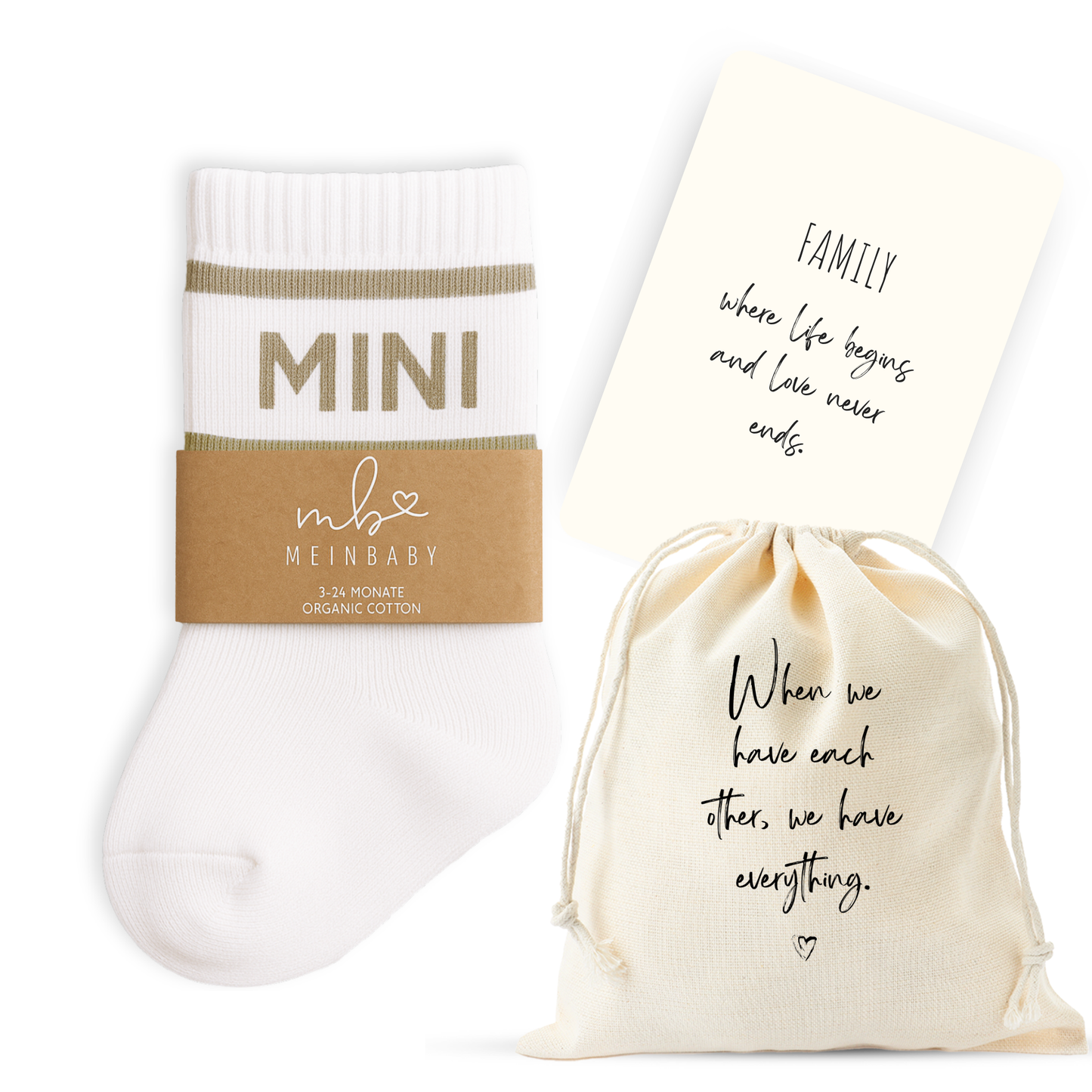 Retro-Socken Mini Beige