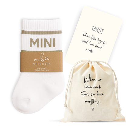 Retro-Socken Mini Beige