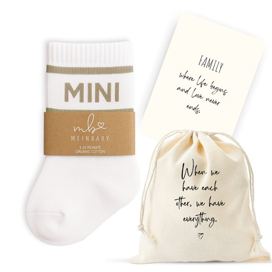 Retro-Socken Mini Beige