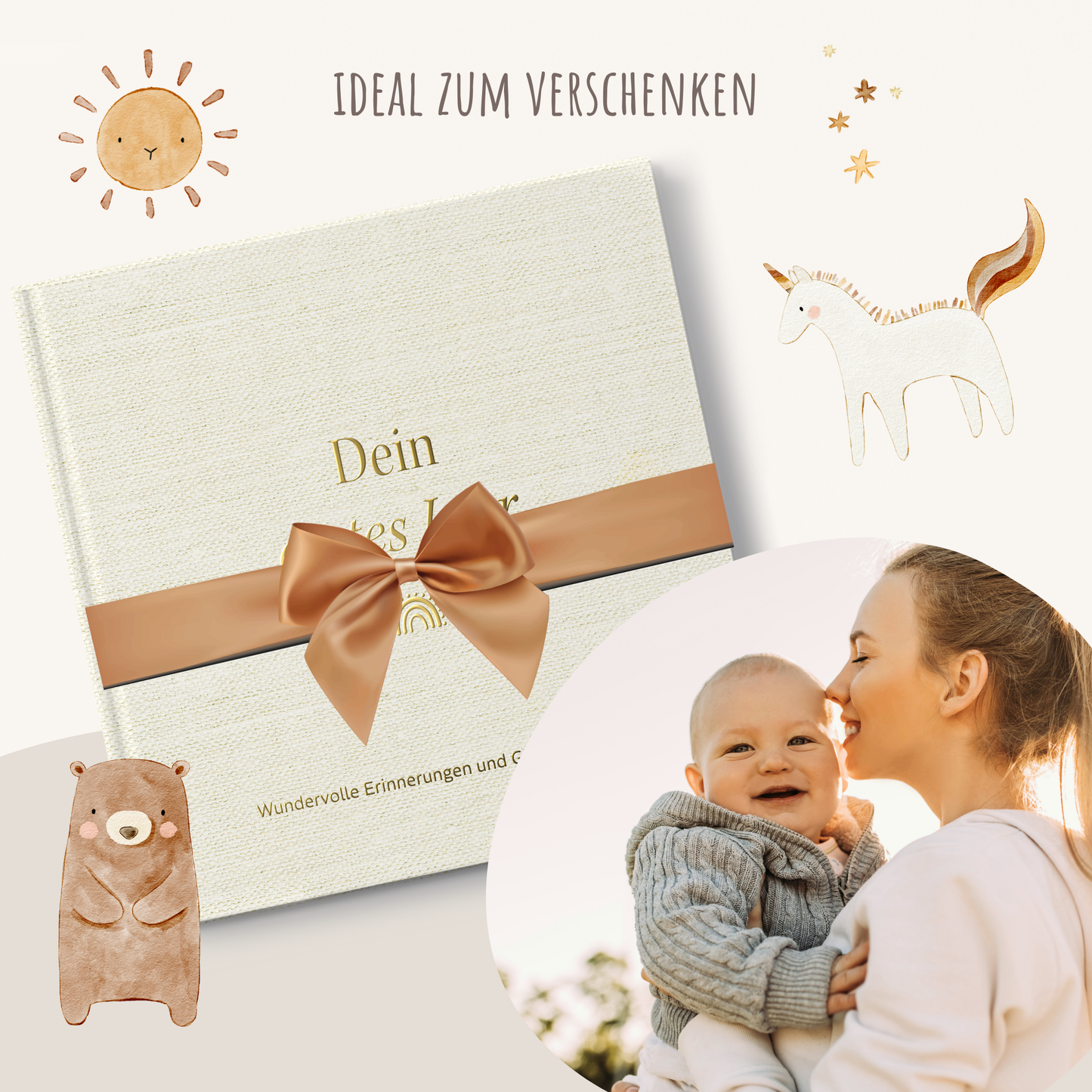 Babyalbum Dein erstes Jahr | Leinen