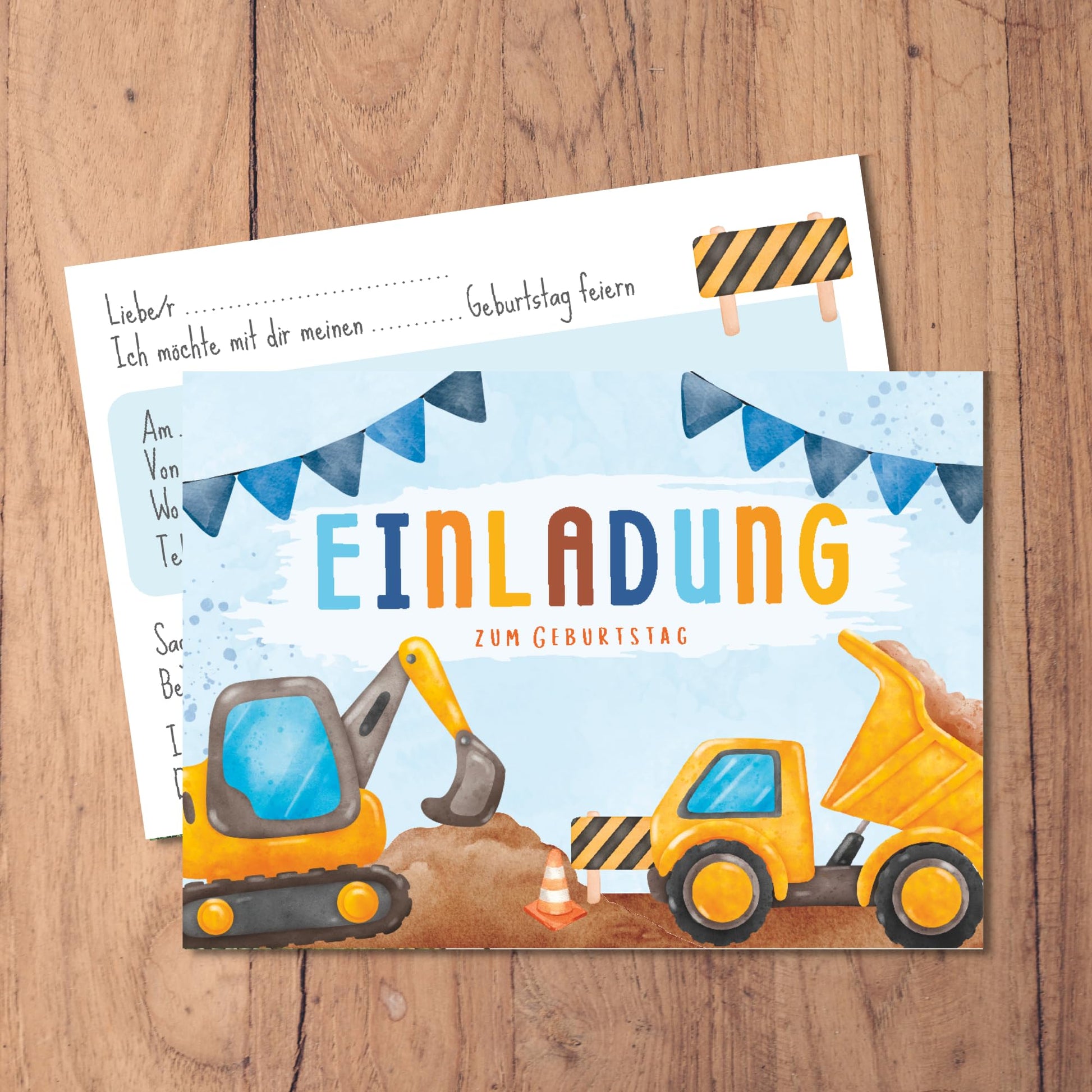 Einladungskarten_Kindergeburtstag_Bagger