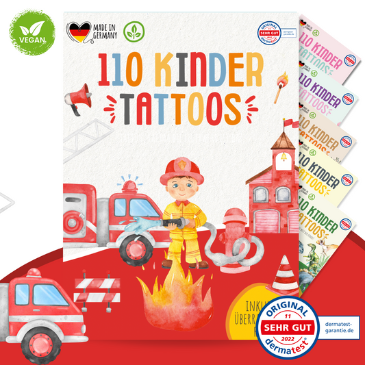 110 hautfreundliche Kinder Tattoos | Feuerwehr
