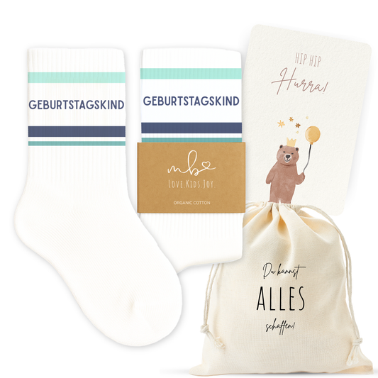 Geburtstagskind Socken Blau | Geschenk zum Geburtstag