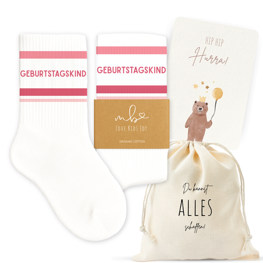 Geburtstagskind Socken Pink | Geschenk zum Geburtstag