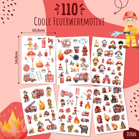 110 hautfreundliche Kinder Tattoos | Feuerwehr