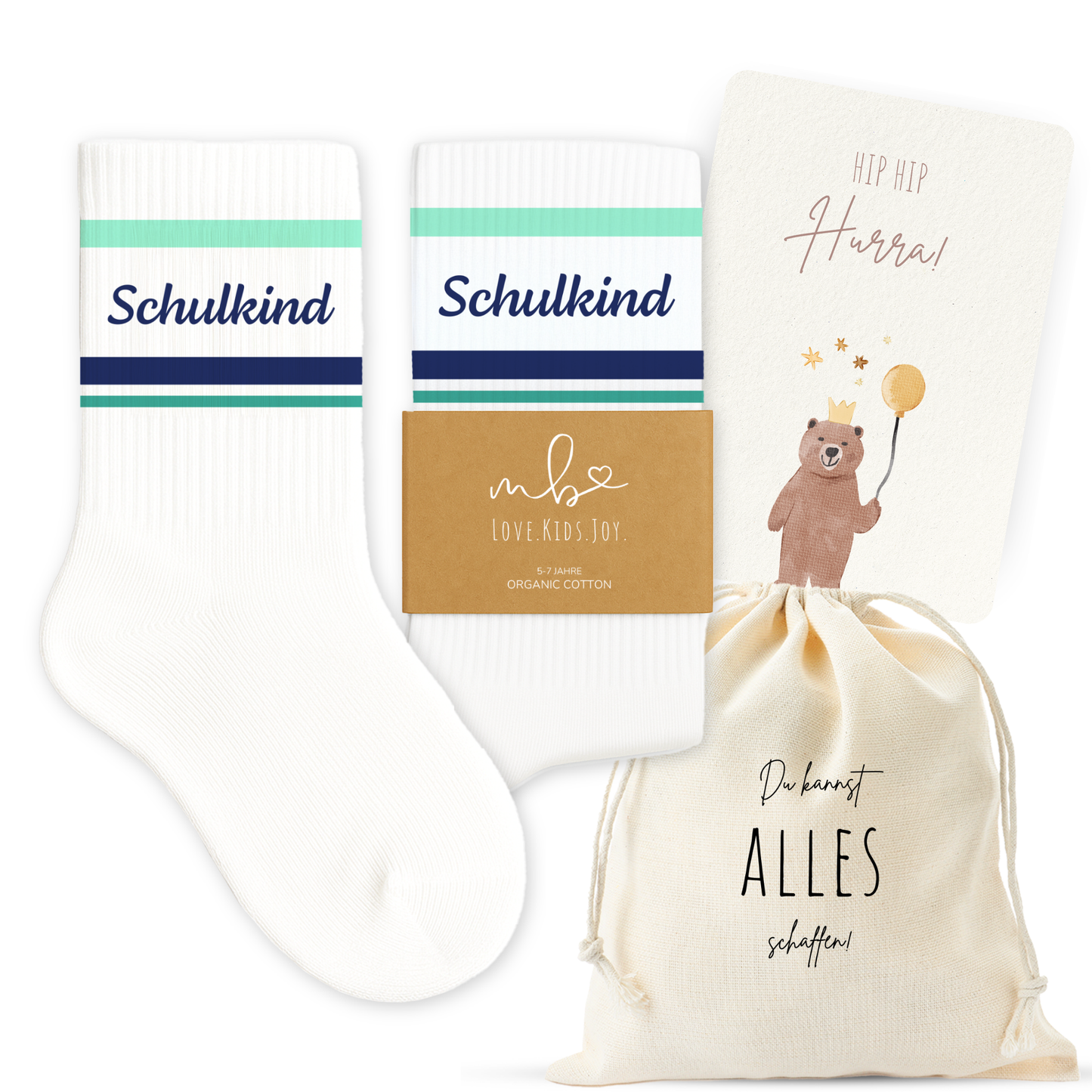 Schulkind Socken Blau | Geschenk zur Einschulung