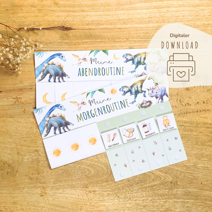 digitaler-download-morgen-abend-routine-dinosaurier