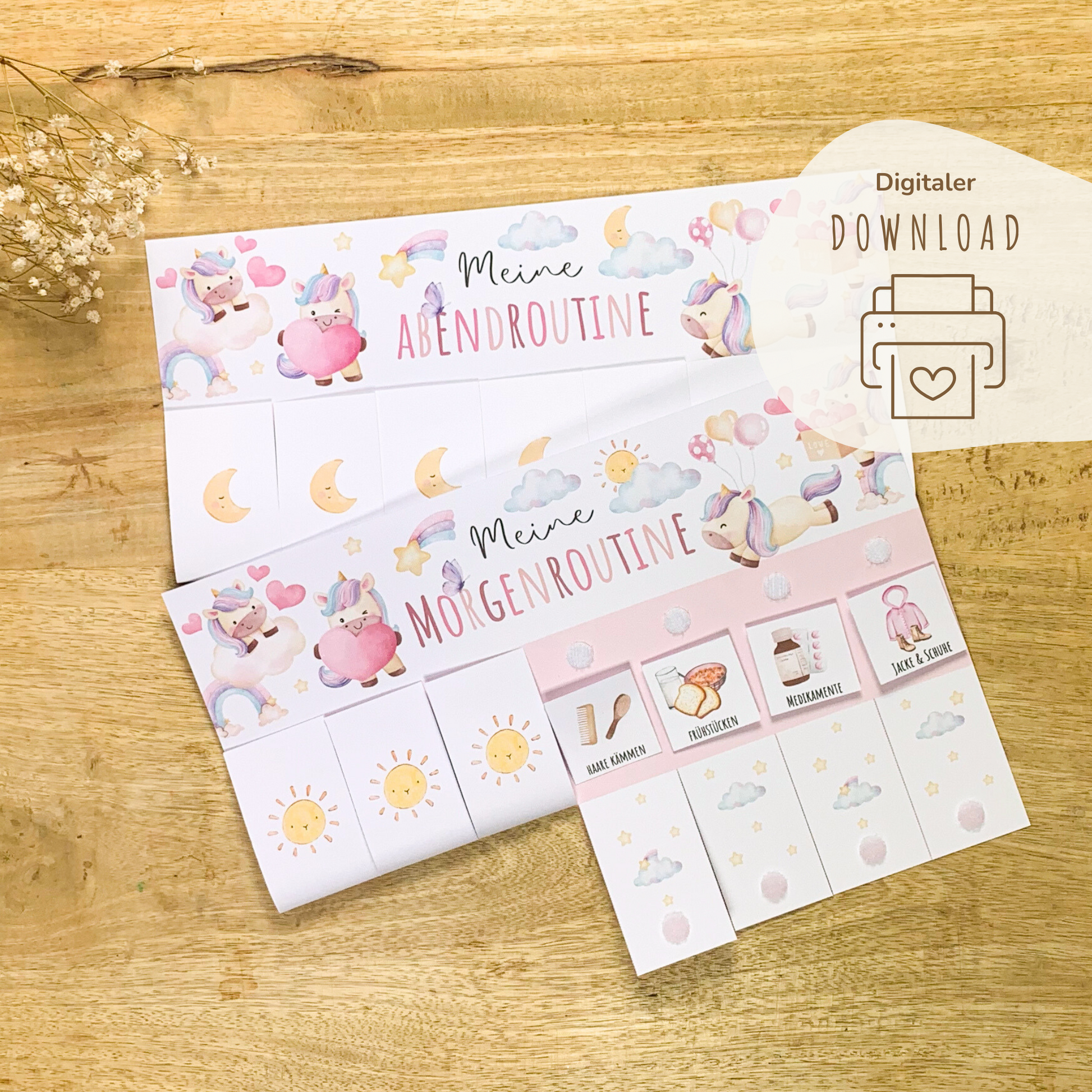 digitaler-download-morgen-abend-routine-einhorn