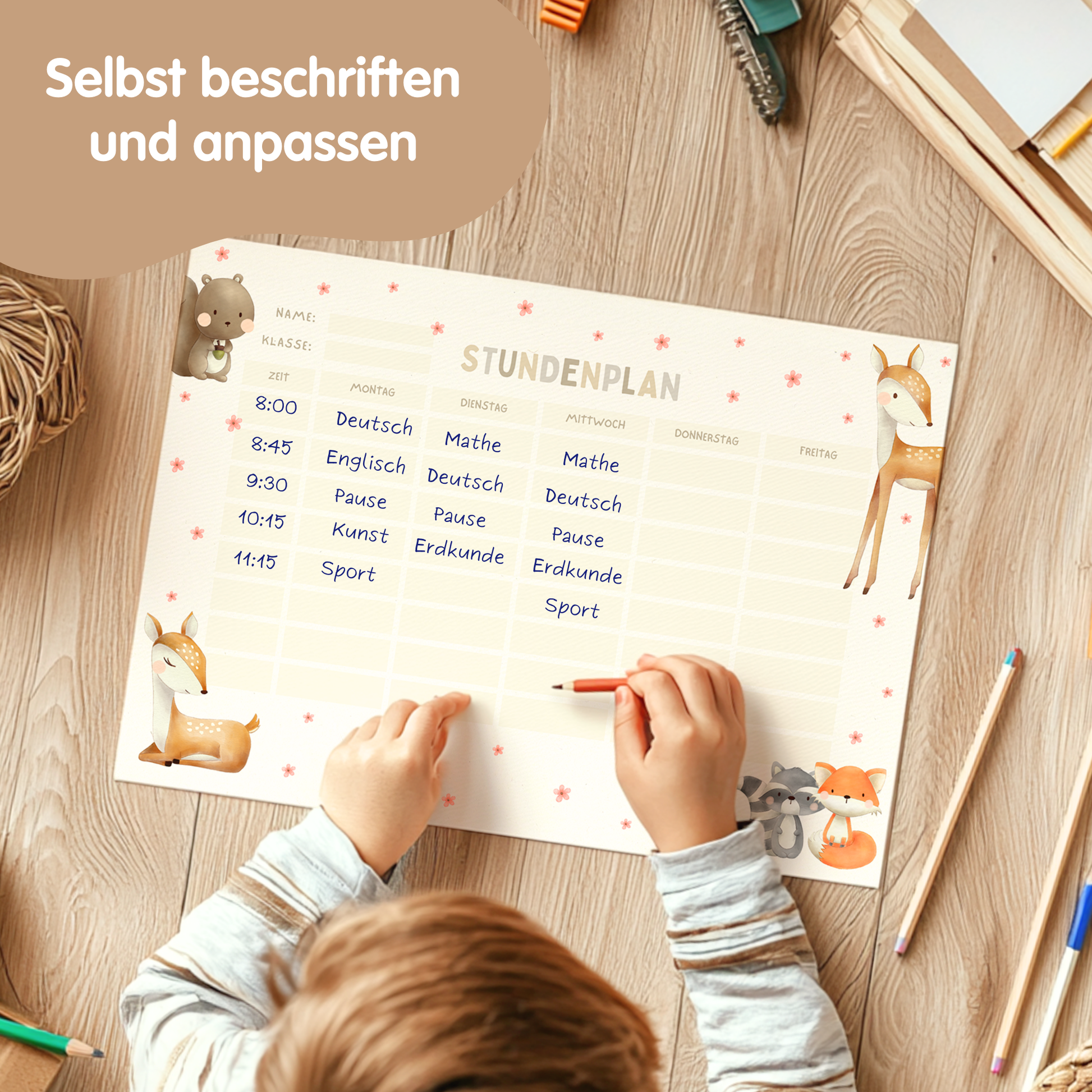 digitaler-download-stundenplan-kinder-suesse-tiere