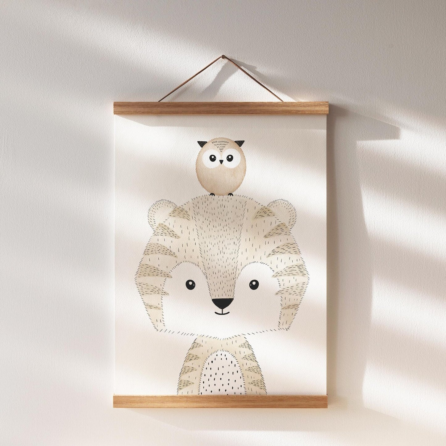 Kinderzimmerposter | 4er Set A4 | vier Freunde