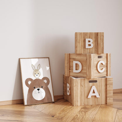 Kinderzimmerposter | 4er Set A4 | vier Freunde