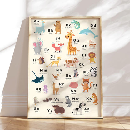 kinderzimmerposter-abc-tiere